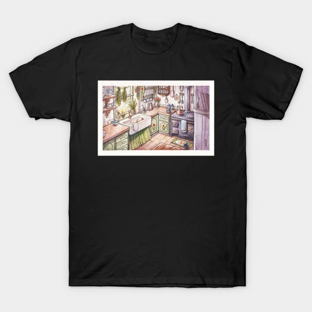 Witch Farm Kitchen T-Shirt by Medusa Dollmaker